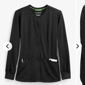 HH Works by Healing Hands 5500 Megan Warm-Up Scrub Jacket xs black